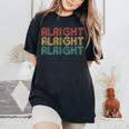 Alright Retro 70'S Distressed Vintage Classic Seventies Women's Oversized Comfort T-Shirt Black