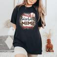 Baseball Mimi Bandana Leopard Fans Mother's Day Women's Oversized Comfort T-Shirt Black