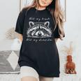 Cute Raccoon Women's Oversized T-Shirt | Fun & Cozy Statement Black