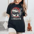 Dragon Barbu En Kanji Japonais Rétro Mignon Pogona Floral T-shirt oversize confortable pour femme Black