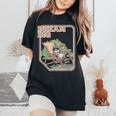 Dream Big Raccoon Women's Oversized Tee - Playful Comfort Black