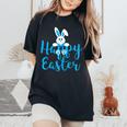 Felices Pascuas Es Niños Conejito De Pascua Camiseta extragrande cómoda para mujer Black