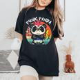 Punk Panda Música Punk Rock Rocker Punker Camiseta extragrande cómoda para mujer Black