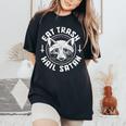 Gothic Raccoon Women's Comfort Tee | Quirky Goth Style Black