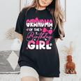 Grandma Of The Birthday Girl Cat Kitty Family Matching Women's Oversized Comfort T-Shirt Black