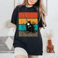 Guitarra Música Arte Retrointage Instrumento Hombre Camiseta extragrande cómoda para mujer Black
