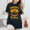 Happiness Is Being A Bubby Cute Women's Oversized Comfort T-Shirt Black