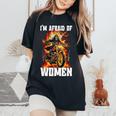 I'm Afraid Of Cringe Skeleton Camiseta extragrande cómoda para mujer Black