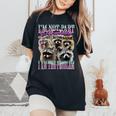 I'm Not Part Of The Problem Raccoon Meme Bootleg Women's Oversized Comfort Colors T-Shirt Black