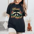 Live Fast Eat Trash Women's T-Shirt | Retro Raccoon | Comfort Colors Black