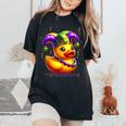 Mardi Gras Rubber Duck New Orlean Carnival Festival Women's Oversized Comfort T-Shirt Black
