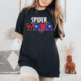 Matching Family Spider Web Mama Mother's Day Birthday Boy Women's Oversized Comfort T-Shirt Black