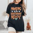 Mom And Dad Birthday Boy Dog Family Matching Women's Oversized Comfort T-Shirt Black
