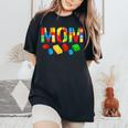 Mom Master Builder Building Blocks Bricks Mother's Day Women's Oversized Comfort T-Shirt Black