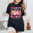 Mother Baby Nurse Tiny Humans Stole My Heart Valentines Day Women's Oversized Comfort T-Shirt Black