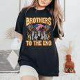 Motorcycle Military Veteran Biker Brotherhood Women's Oversized Comfort Colors T-Shirt Black