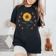 Multiple Sclerosis Awareness Sunflower Ms Warrior Support Camiseta extragrande cómoda para mujer Black