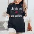 Musique Métier Super Dj Qui Déchire Animatrice Dj T-shirt oversize confortable pour femme Black
