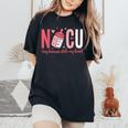 Nicu Nurse Tiny Humans Stole My Heart Valentine's Day Women's Oversized Comfort T-Shirt Black
