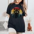Oversized Women's T-Shirt | Cozy Comfort with Raccoon Design Black