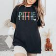 Pittie Mama Pit Bull Dog Mom Mother's Day Women's Oversized Comfort T-Shirt Black