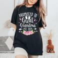 Promoted To Great Grandma Est 2025 First Time New Grandma Women's Oversized Comfort T-Shirt Black