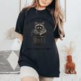 Raccoon Graphic Comfort Colors Women's Oversized T-Shirt | Fun Phrase Black