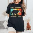 Raccoon Lover Oversized Unisex T-Shirt | Introvert Comfort Black