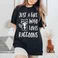 Raccoon Lover Oversized Women's Comfort Tee | Cute Gift Idea Black