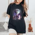 Rats Howling At The Moon Shirt Rat Women's Oversized Comfort Colors T-Shirt Black