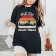 Retro Talk Less Smile More Shirt Historic Hamilton Quote Women's Oversized Comfort Colors T-Shirt Black