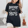 Rockin' Since 1975Intage Rock Music Fan 47 Cumpleaños Cuello Camiseta extragrande cómoda para mujer Black