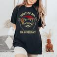 Sarcastic Raccoon Lover Oversized T-Shirt - Women's Comfort Fit Black