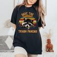 Save The Trash Pandas Raccoon Oversized Women's Comfort T-Shirt Black