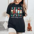Small Packages Mother Baby Nurse Christmas Mom Baby Nurse Women's Oversized Comfort T-Shirt Black
