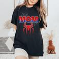 Spider Mom Family Birthday Boy Retro Mother's Day Women's Oversized Comfort T-Shirt Black