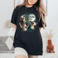 Three Possum Moon 3 Opossum Weird Cursed Meme Women's Oversized Comfort Colors T-Shirt Black