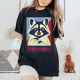 Trash Panda Raccoon Women's Comfort T-Shirt - Oversized Style Black