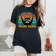 Trash Panda Raccoon Women's Oversized T-Shirt | Cozy Animal Theme Black