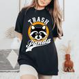 Trash Panda Raccoon Women's T-Shirt - Modern Cartoon Style Black