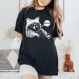 Trash Panda Tshirt - Funny Meme for Teens | Women's Oversized Tee Black