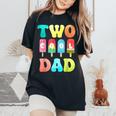 Two Cool Dad Of The Birthday Boy Girl 2nd Bday Popsicle Women's Oversized Comfort Colors T-Shirt Black
