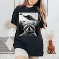 UFO Raccoon Women's Oversized T-Shirt - Comfort Colors Black