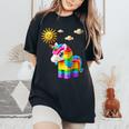 Unicorn Lover Master Builder Bricks Blocks Play Toys Girls Women's Oversized Comfort T-Shirt Black