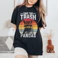 Vintage Raccoon Women's Comfort T-Shirt - Save The Trash Pandas Black