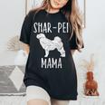 Vintage Shar-Pei Mama Sharpei Mom Dog Owner Mother Women's Oversized Comfort T-Shirt Black