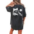 Bruh Raccoon Meme Women's Oversized Comfort T-Shirt - Teens' Fun Pepper