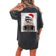 Christmas Raccoon Back Print Women's Oversized T-Shirt | Dear Santa Humor Pepper