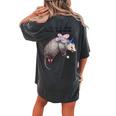 It Is I Your Fairy Godpossum Raccoon Trash Panda Women's Oversized Comfort T-Shirt Back Print Pepper