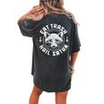 Gothic Raccoon Oversized T-Shirt - Back Print for Women Pepper